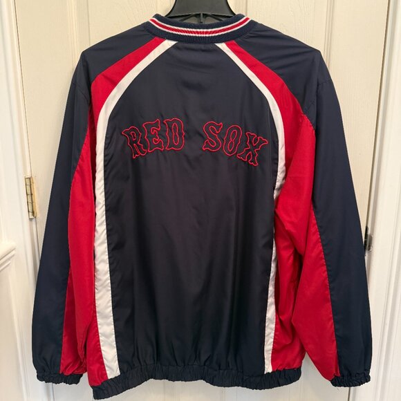 Vintage Boston Red Sox MLB Genuine Merchandise Navy Red Pullover Jacket Size X - Picture 6 of 8